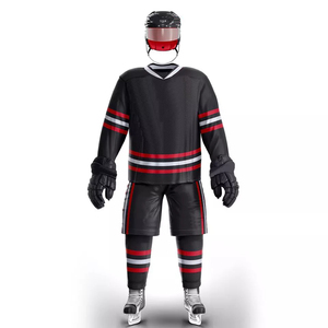 Ice Hockey Uniform Jersey Customizable Color Printed Short Sleeve Unisex Adult for - Product Image 3