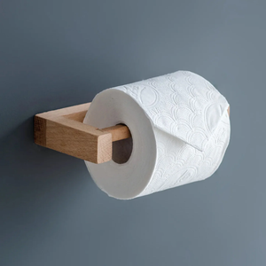 Modern Wood <b>Wall</b> <b>Mounted</b> <b>Toilet</b> Paper <b>Holder</b> Bathroom Tissue <b>Roll</b> Storage Rack bathroom rack - Product Image 5