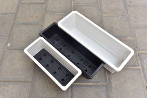 Customizable Eco-Friendly Durable Lightweight Modern White Rectangular PVC Vinyl Coated QYT-Planter Box05 <b>Artificial</b> <b>Flower</b> - Product Image 4