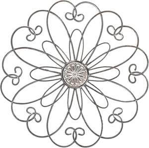 Gran calidad a precio razonable. Gran adorno decorativo de hierro para colgar en la pared, para sala de estar, dormitorio. Diseño moderno de arte mural en metal. - Product Image 3