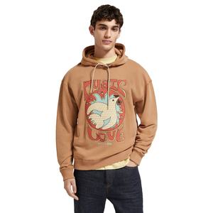 Sudadera con capucha de gran tamaño para hombre con logotipo personalizado OEM 450 GSM, Sudadera con capucha blanca de invierno con bordado teñido liso - Product Image 2