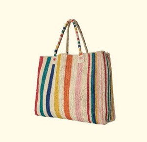 Bolso de Rafia Tejido a Crochet para Mujer, Bolso de Rafia Colorido de Madagascar, Producto Hecho a Mano, Bolso de Playa de Rafia Extra Grande - Product Image 3
