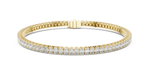 Pulsera de tenis de oro amarillo de 18 quilates para mujer con diamantes cultivados en laboratorio de corte ovalado Veloria, chapado en oro de lujo Eterna Glow - Product Image 6