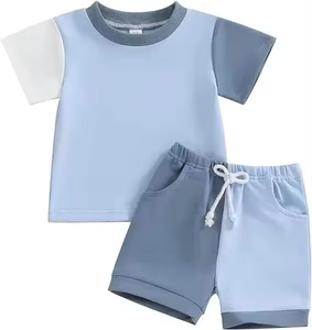 Vêtements pour enfants unisexes personnalisables en gros, t-shirt et pantalon décontractés pour garçons et filles, ensembles de vêtements en 2 pièces - Product Image 5