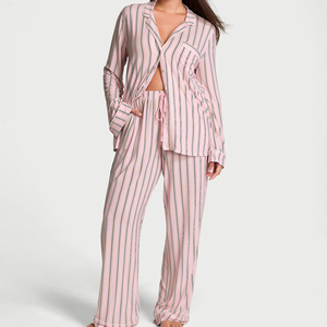 Women Sleepwear Modal Soft Long Pajama Set Women's Pajamas Sleep Wear Woman Home Wear Lounge Wear Sets Summer Pajamas Set - Product Image 2