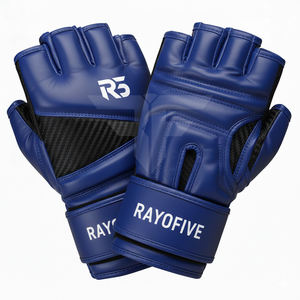 Guantes de entrenamiento personalizados de cuero PU con logo personalizado para MMA y gimnasio, guantes de boxeo para entrenamiento profesional. - Product Image 1