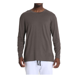 T-shirts unisexes personnalisés à manches longues en coton pour hommes, coupe ample, col rond, streetwear, tissu doux, automne-hiver - Product Image 2