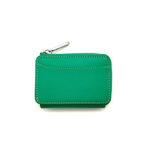 Cartera de Cuero Saffiano de Lujo Castello de Alta Calidad, con Cierre de Acordeón, para Tarjetas de Crédito, Uso Comercial, en Negro, Marrón Oscuro y Gris - Product Image 1
