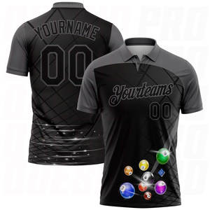 Camisetas de golf premium para hombre, de algodón transpirable, antiarrugas, para billar, polos deportivos que absorben la humedad. - Product Image 1