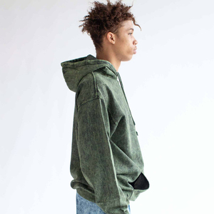 Sudadera con Capucha Extra Grande de Forro Polar para Hombre, Diseño Tie-Dye, 100% Algodón, Tejido de 360g, Impermeable y Transpirable - Product Image 3