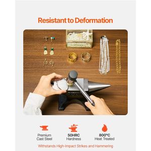 Incudine in Acciaio Fuso a Corno Singolo da 25 libbre, Alta Durezza, Robusta, con Corno Arrotondato, Strumento per Fabbri, Base Stabile per Lavorazione del Metallo - Product Image 2