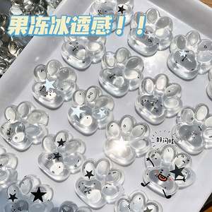 2025 New Cute <b>Cat</b> Paw Print Shape Mold Large 6Cm TPR Transparent Novelty Gag Toys Kids Customizable Color <b>Plush</b> <b>Cat</b> Paw - Product Image 4