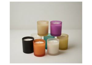 Elegant Scented Cylinder Glass Jar Candles Premium Soy Wax Steady Burn Eco-Friendly Soothing Ambiance Christmas Diwali Home - Product Image 1