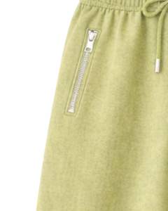 Pantalones Deportivos Cargo de Pierna Ancha Color Verde Oliva Claro para Mujer, Pantalones de Forro Polar con Cintura Elástica, Bolsillos con Cremallera, Ropa Casual de Calle, Pantalones de Invierno - Product Image 2