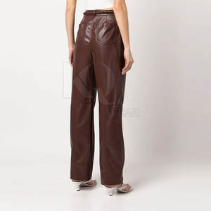 Pantalones de cuero elegantes para mujer, corte recto, calidad premium, para uso casual, eventos nocturnos y moda urbana. - Product Image 4