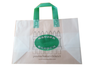 Bolsas de compras de HDPE LDPE ecológicas de lujo, Asa de bucle suave, reutilizable Flexible para exposición de supermercados, suministro directo de fábrica - Product Image 3