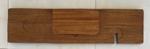 Plateau de bain en bois d'acacia, étagère, support à livres, antidérapant, accessoire de salle de bain en bois, usage hôtelier et domestique, rectangulaire, 2,0 cm - Product Image 2