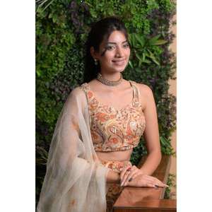 Conjunto de collar y aretes de plata de ley 925 con incrustaciones Kundan, hecho a mano, estilo indio, para un look de boda regal. - Product Image 2
