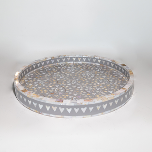 Organizador de Almacenamiento con Mosaico de Madreperla, Bandeja Decorativa Hecha a Mano de Yute y Ratán - Product Image 3