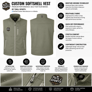 Chaleco Softshell de Poliéster al por Mayor, Chaleco de Forro Polar Personalizado para Invierno, Impermeable, Cortavientos, Chalecos Softshell Utilitarios - Product Image 4