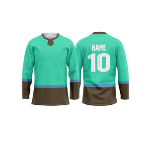 Jersey de Hockey sobre Hielo Personalizado con Logotipo de Equipo, Malla Transpirable, Antibacteriano, Secado Rápido, 100% Poliéster Sostenible - Product Image 1