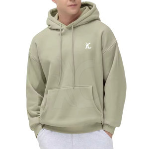 Sudadera con capucha de corte holgado para hombre, de algodón grueso mezclado, ideal para colecciones de venta al por mayor y al detalle. - Product Image 4