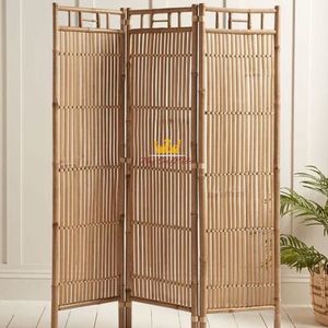 Separador de Ambientes Plegable de Bambú Natural Hecho a Mano para Decoración del Hogar y Sala de Estar - Product Image 5