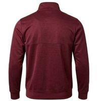 Veste polaire bordeaux pour homme, entièrement zippée, col montant, décontractée, respirante, en polyester, avec logo frontal, pour l'hiver, motif à carreaux, 240g