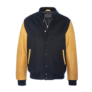 Veste universitaire tendance pour hommes, tissu doux, confortable et respirant, 100% coton, dernier design, veste universitaire de baseball - Product Image 1