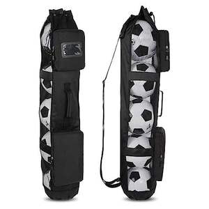 Sac de transport vintage en polyester écologique pour ballon de football, 1 compartiment, portable, avec cordon de serrage, pour le rangement d'équipements sportifs - Product Image 1