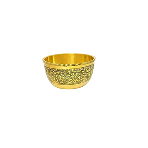 Eye Catching Gold Luxurious Dish Bowl For Centerpiece Hotel Restaurants Accessories Nordic Dish Bowl Brass Metal For Wedding Use - Product Image 1