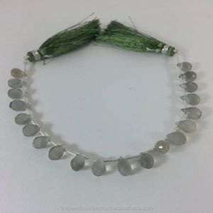 Perles de pierre de lune grise naturelle facettées en forme de goutte de 6 mm et 7 mm, certifiées IGI, pour la fabrication de bijoux et la création de joaillerie 2026 - Product Image 1