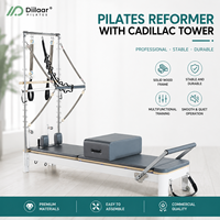 Reformer Pilates avec demi-tourneuse tout-en-un pour studio professionnel, en aluminium