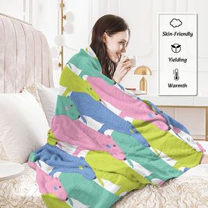 Colorful Capybara Flannel Bed Blanket Super Soft Lightweight Animal Blanket for Bed Sofa or Couch 130 - Product Image 2