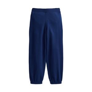 Pantalon de jogging long à cordon de serrage, taille élastique, poches, mi-lourd, décontracté, couleur unie, en tissu tricoté mélange de coton - Product Image 4