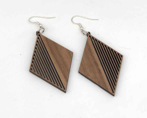 Pendientes de Madera de Acacia de Buen Diseño y Gran Venta para Chicas, con el Mejor Acabado, Nuevo Diseño Ovalado para Mujer - Product Image 1