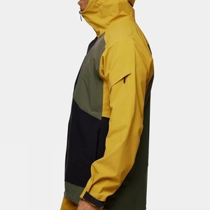 Chaqueta Impermeable con Capucha para Hombre, Diseño Color Block, Cierre de Cremallera, Ropa de Exterior, Corte Regular, Abrigo de Invierno - Product Image 4