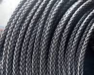 Gaine de câble tressée noire et argentée/grise (ou gaine de câble à motif tissé), couramment utilisée pour les câbles de données haut de gamme - Product Image 2