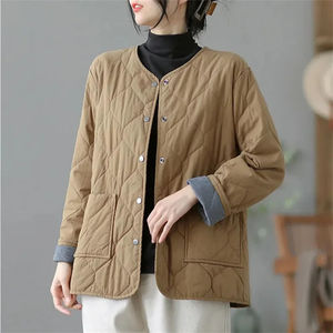 Chaqueta Acolchada para Mujer, Color Sólido, Cuello en V, Manga Larga, Relleno de Poliéster, para Otoño e Invierno, Estilo Burbuja, Personalizable al por Mayor - Product Image 6