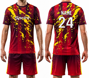 เสื้อฟุตบอลผู้ชายพิมพ์ลายโลโก้ได้ตามต้องการเสื้อฟุตบอลแบบระเหิดรุ่นผู้เล่นสำหรับทีมกีฬาสำหรับผู้ใหญ่ - Product Image 1