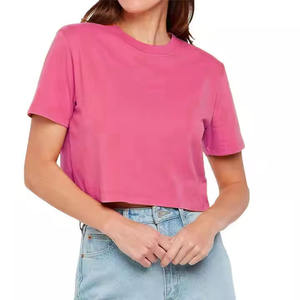 Camiseta de Algodón de Corte Holgado para Mujer, Marca Privada, Ligera, Cómoda y Moderna, Combina con Cualquier Estilo, Bordado de Logotipo Personalizado - Product Image 3