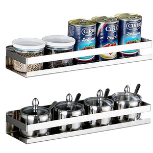 Estante para Especias de Acero Inoxidable, Estante de Almacenamiento de Cocina de Acero Inoxidable - Product Image 1