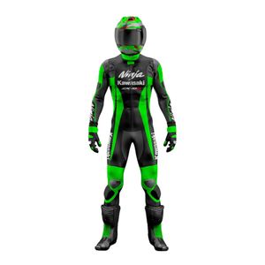 Traje de Motocicleta Rawasaki Ninja ZX10R de Cuero Vacuno/Canguro MotoCP Mooney 46, Mono de 1 Pieza para Pista/Conducción, Traje CE - Product Image 1