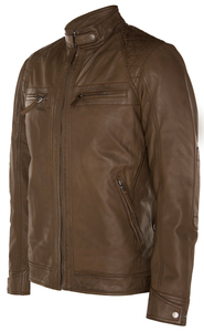 Veste en cuir véritable noire élégante pour hommes, imperméable et respirante, logo personnalisé et fermeture éclair, toutes tailles, hiver, marque privée - Product Image 3