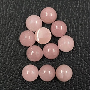 Cabochon rond à dos plat en Quartz de goyave rose naturel de 10mm pierre précieuse en vrac en gros pour fournisseur de sertissage de bijoux à un prix abordable - Product Image 4