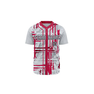 Camiseta de Béisbol y Sóftbol Personalizable, Transpirable, para Hombre, Mujer y Jóvenes, con Botones, Nombre del Equipo y Número Cosidos - Product Image 1