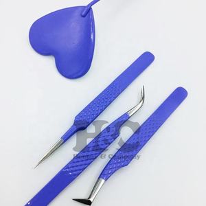 แหนบสแตนเลสขนตาปลอมแบบยั่งยืนด้ามจับมีเพชรคีมคีบปลายแหลมทำจากเส้นใยมิงค์ MOQ ต่ำ - Product Image 6