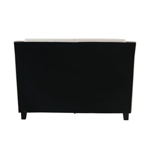 Letto Matrimoniale Imbottito in Bianco e Grigio, Stile Orientale - Product Image 2