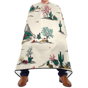 Cape de Coiffure Professionnelle Imperméable en Polyester pour Barbier et Salon, Impression par Sublimation Personnalisée, Col Ajustable - Product Image 2