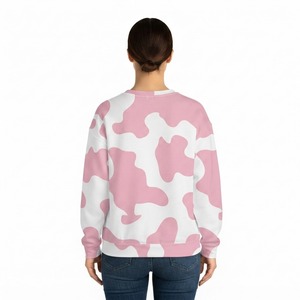Oferta Especial: Sudaderas con Estampado de Vaca Rosa, Personalizadas, Cuello Redondo, Bordado Multicolor, Talla Grande, Fabricante Mayorista, Sudaderas con Capucha al por Mayor - Product Image 2